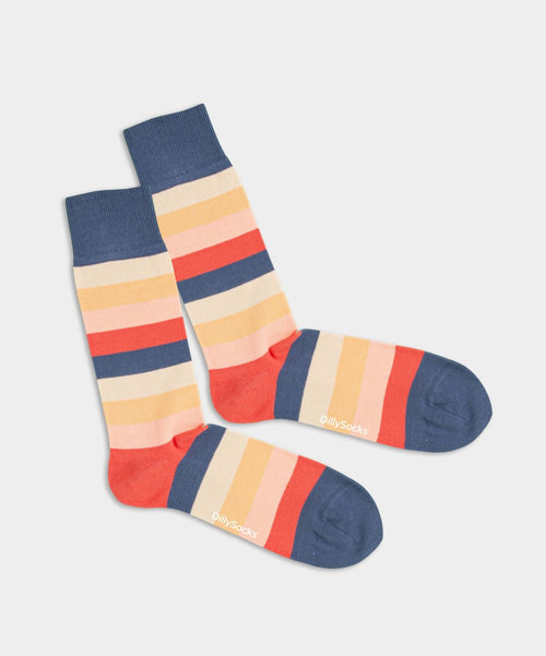 dilly socks Notre chaussettes: Sunrise Stripes