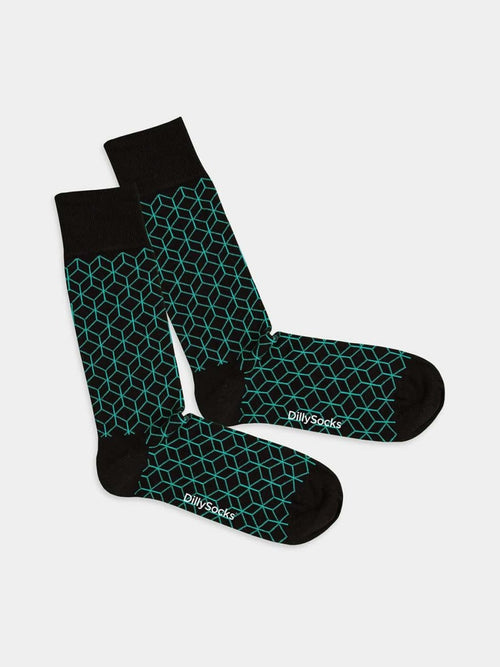 dilly socks Notre chaussettes: Turquoise Lining