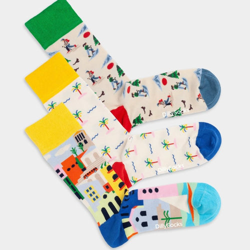 Socken Vacation Mode On (3er Pack) von DillySocks