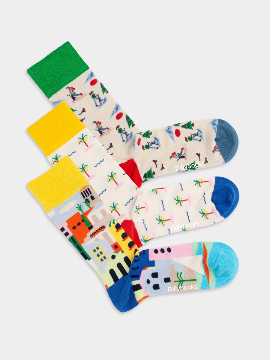 Socken Vacation Mode On (3er Pack) von DillySocks